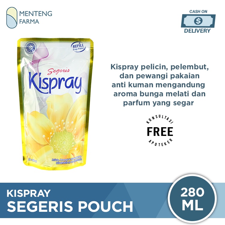 Kispray Pewangi dan Pelembut Refill Pouch Segeris 280 mL - Pewangi dan Pelembut Pakaian