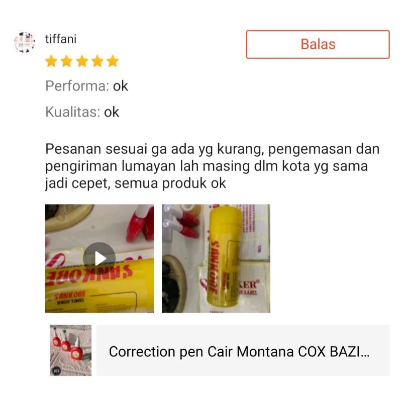 Correction pen Cair Montana COX BAZIC BESCO Tipe ex Murah / tipex termurah