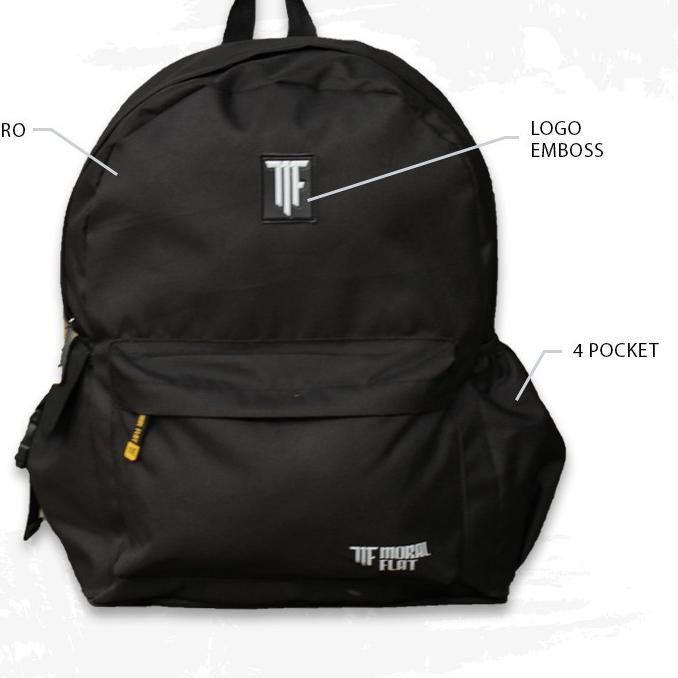 ☉ Moral Flat Official-Tas Ransel-Backpack-Black Series ➶