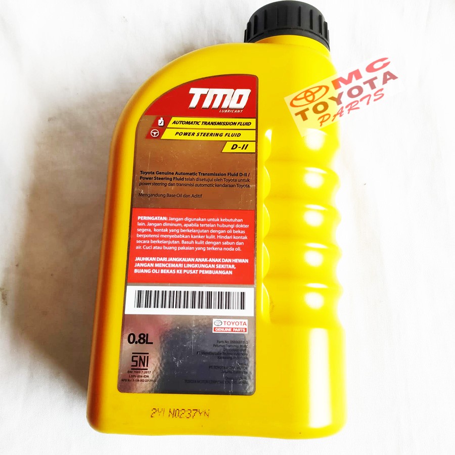 Oli Transmisi TMO ATF Power Steering Fluid D-II 0.8 Liter 08886-81813