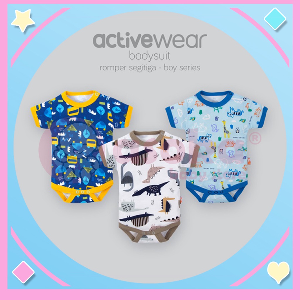 Velvet Junior ActiveWear BodySuit Romper Segitiga Boy Series ASOKA