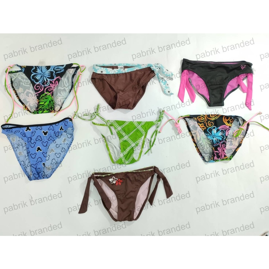 pabrik branded CLEARANCE swimwear AB103 bikini top bottom CD celana rok renang anak girls perempuan 