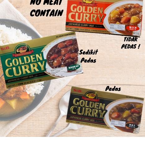 

♢ Golden Curry. Bumbu Masak Dapur Kari Jepang. Curry Jepang. Japanese Instant Halal Mild Medium Extra Hot SB S&B 220gr ♚