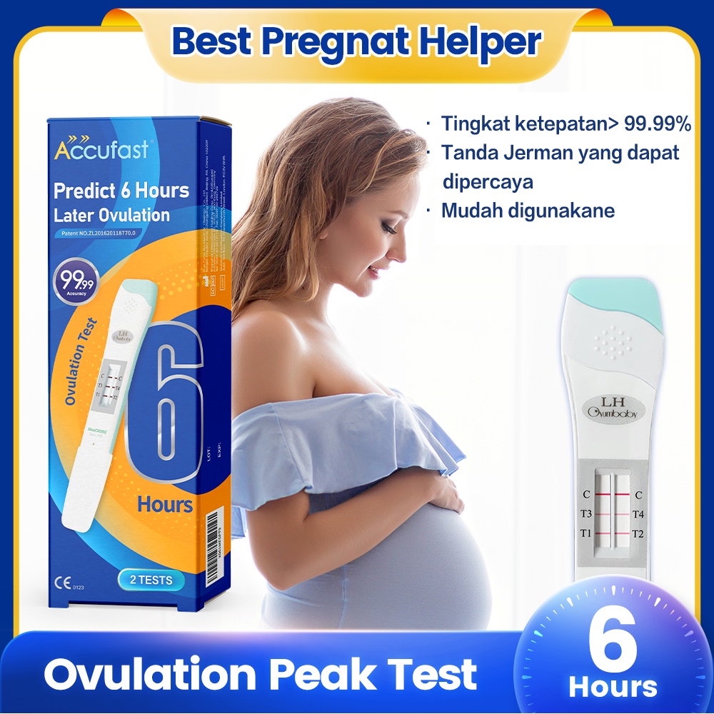 2Pcs ACCUFAST Ovulation Peak Test One Step Early LH Fertility Tests Kit Predict Ovulation after 6 hours