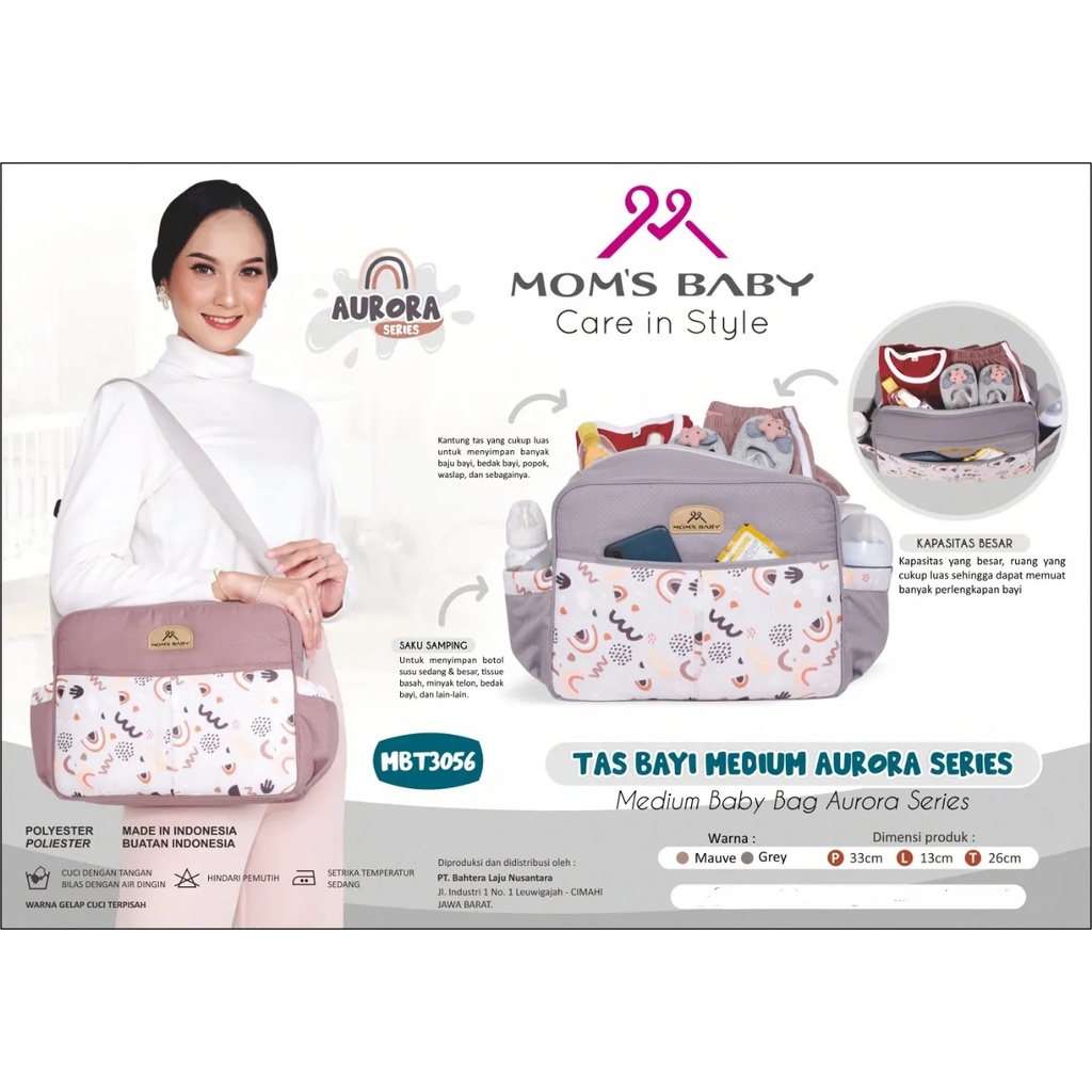 Tas Perlengkapan Bayi Diaper Bag Moms Baby Aurora Series Kecil / Medium / Besar