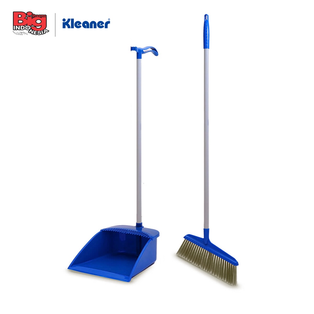 Sapu Lantai Pengki Sisir Handle Ergonomis 1 Set Broom Dustpan Alat Pembersih Debu Lantai Kleaner GSC005