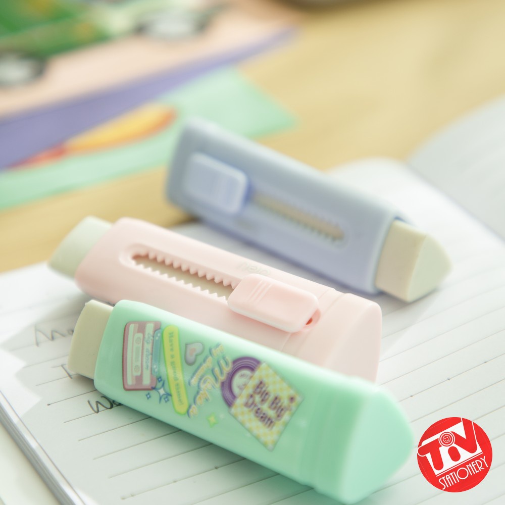 

[DELI X AGNEZ MO] Deli Sliding Eraser / Penghapus Mekanik / Hapusan Mekanik Tidak Mudah Patah CH344