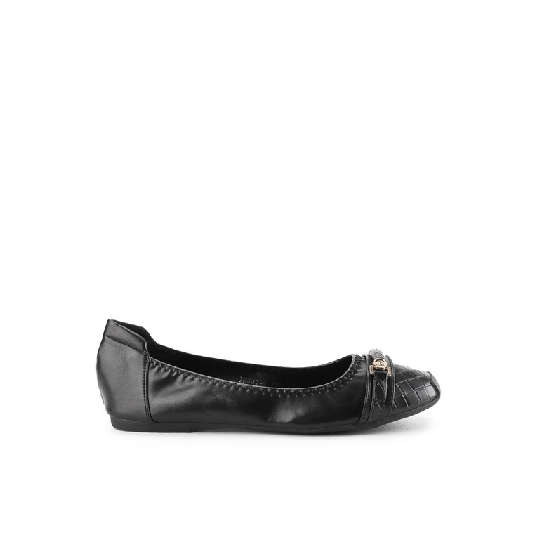 Sepatu Flat Peter Keiza Original Ballerina shoes bernuansa monokrom untuk tampilan feminine chic Fla