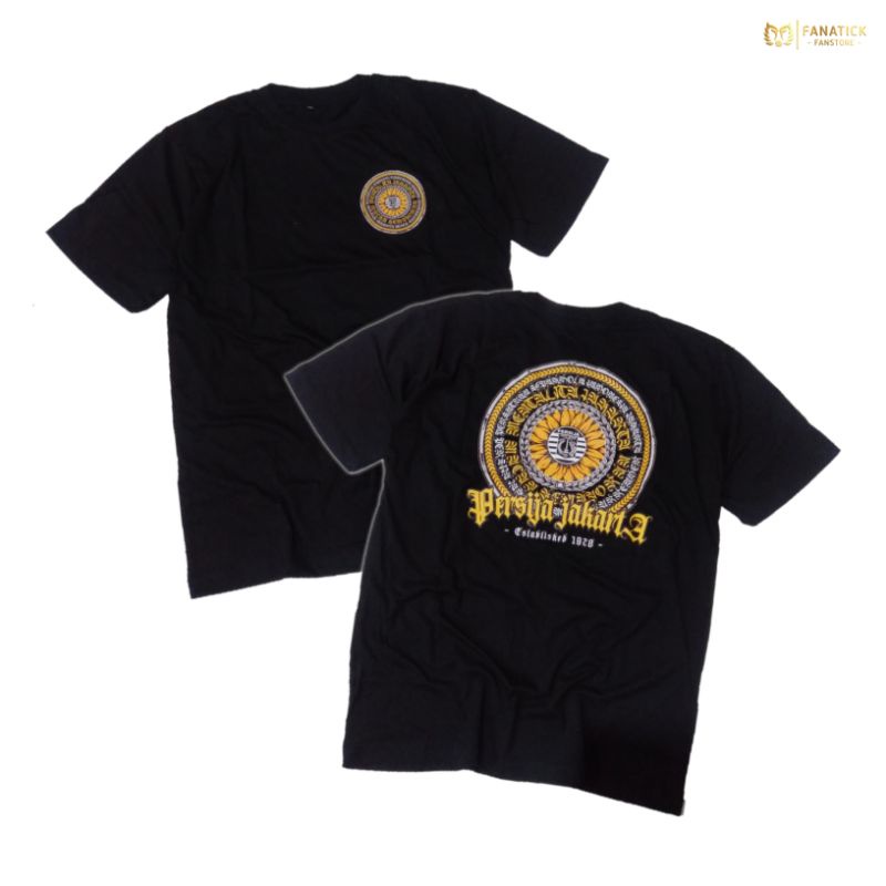 Tshirt Persija Jakarta Kaligrafi Black - Fanatick T-shirt Kaos Persija Jakmania Kaligrafi Casual Hit