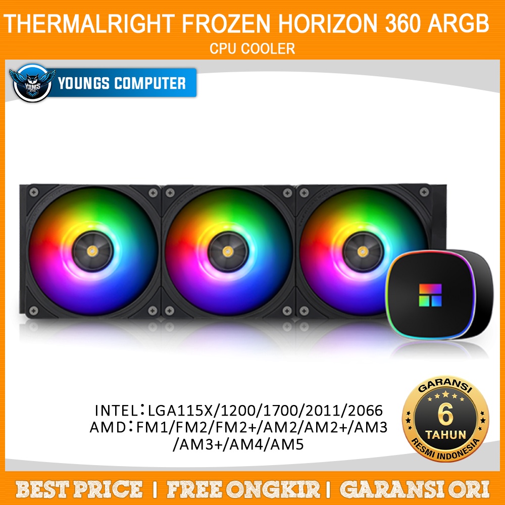 CPU COOLER THERMALRIGHT Frozen Horizon 360 BLACK ARGB AIO WaterCooling