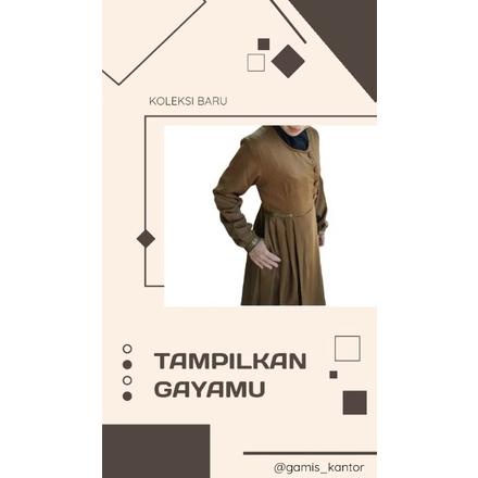 PROMO GAMIS PNS, PEMDA, ASN, PDH COKLAT + PITA EMAS Murah