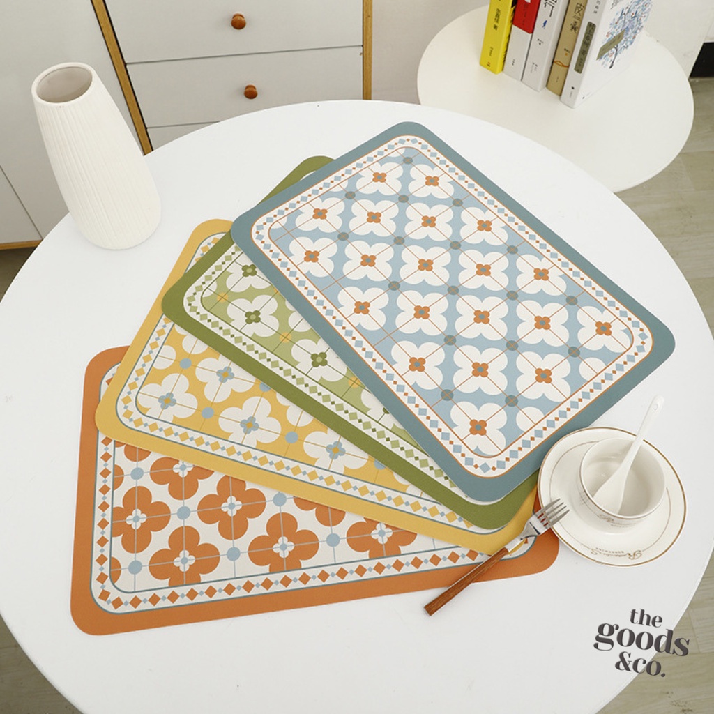 Tatakan Piring Placemat Waterproof Bahan PVC TEBAL Scandinavian Design