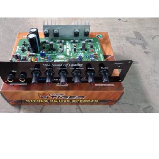 ♠ Kit Power Amplifier Speaker Aktif Stereo Karaoke Plus Echo 1400W PMPO tiger ♩