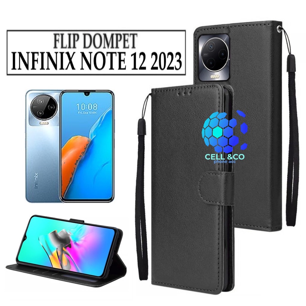 FLIP COVER INFINIX NOTE 12 2023 LEATHER WALLET PREMIUM FLIP CASE BUKA TUTUP KESING HP CASING FLIP CASE WALLET INFINIX NOTE 12 2023