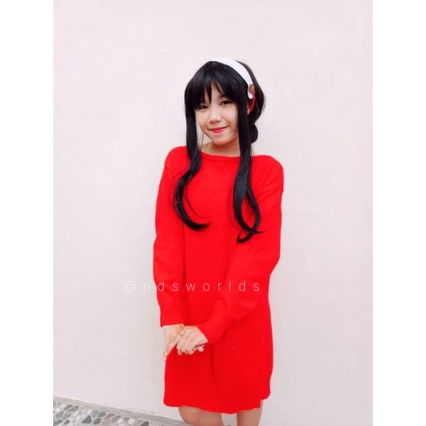 ghf (PDS) BAJU COSPLAY CARDAN YOR FORGER SPYXFAMILY RED