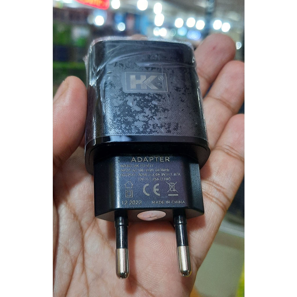 KEPALA CHARGER USB HK TC - D11 4.0 FAST CHARGING BATOK CASAN ADAPTER ADAPTOR