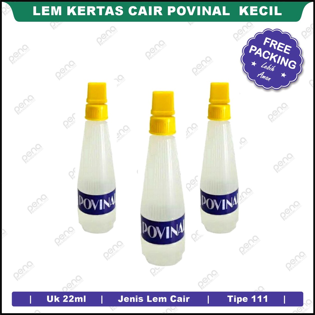 

Lem Kertas Cair Kecil Povinal Lem Cair Murah / Lem Povinal 111 / 22 ml