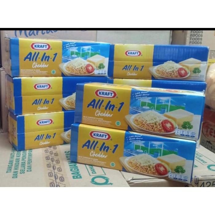 

[Ready-Stock] Keju kraft cheddar all in one 2kg/ all in 1