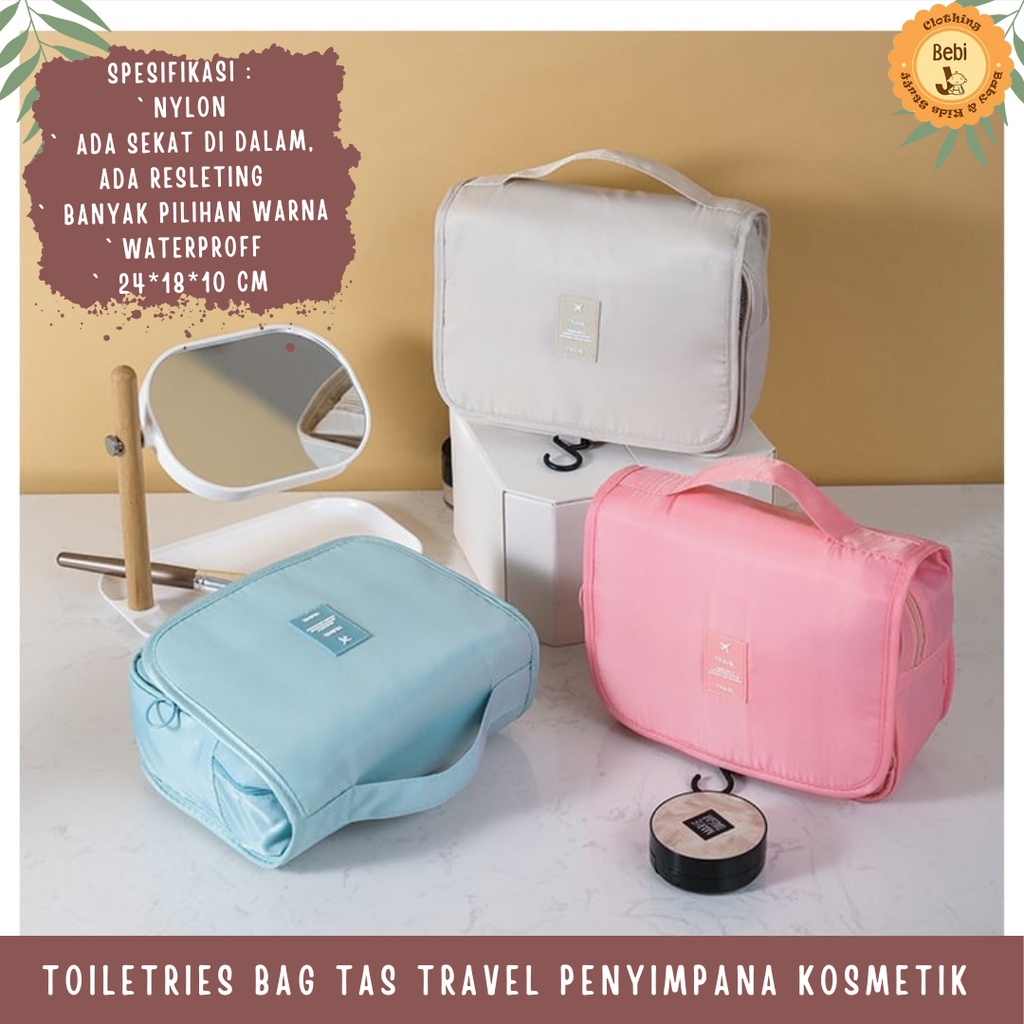 TOILETRIES BAG TAS TRAVEL PENYIMPANA KOSMETIK