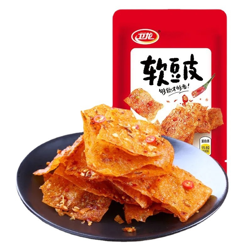 WeiLong Ruan Dou Pi - Tofu Skin - Kulit Tahu Lembek 卫龙软豆皮