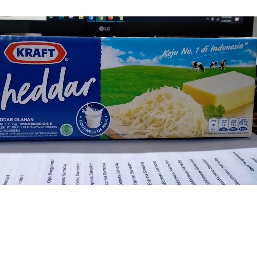 

❋ Keju Cheddar Kraft 2kg !!- ☟