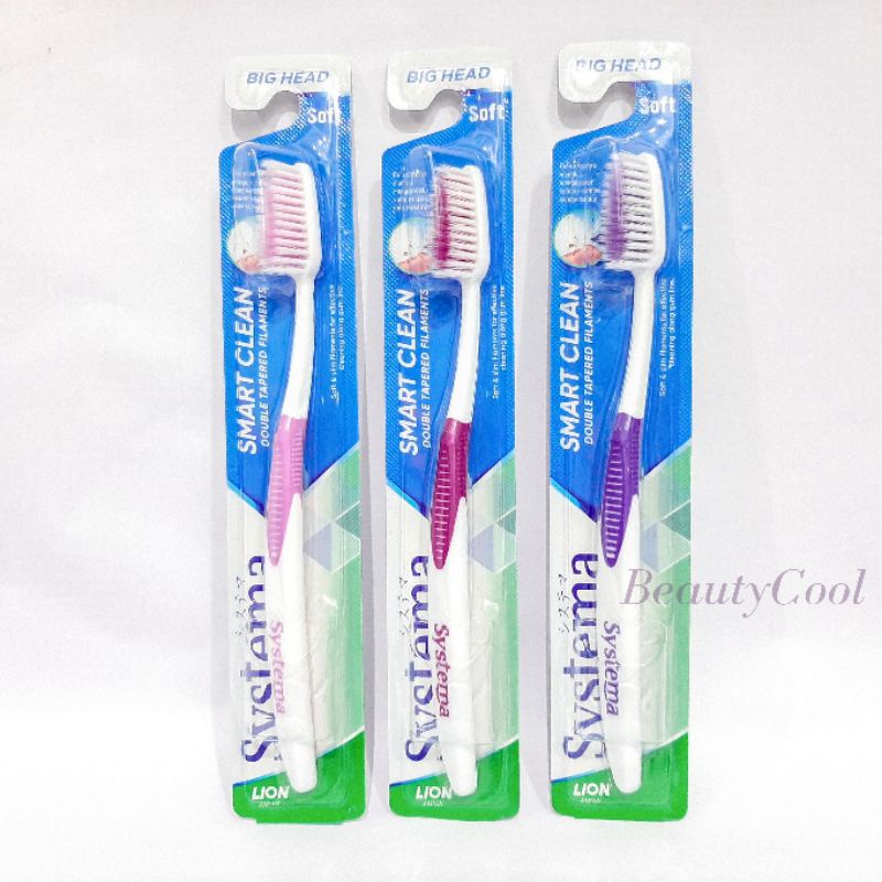 100% ORIGINAL SYSTEMA Lion Japan Smart Clean Toothbrush Soft Oral Big Head Sikat Gigi Sensitif Halus