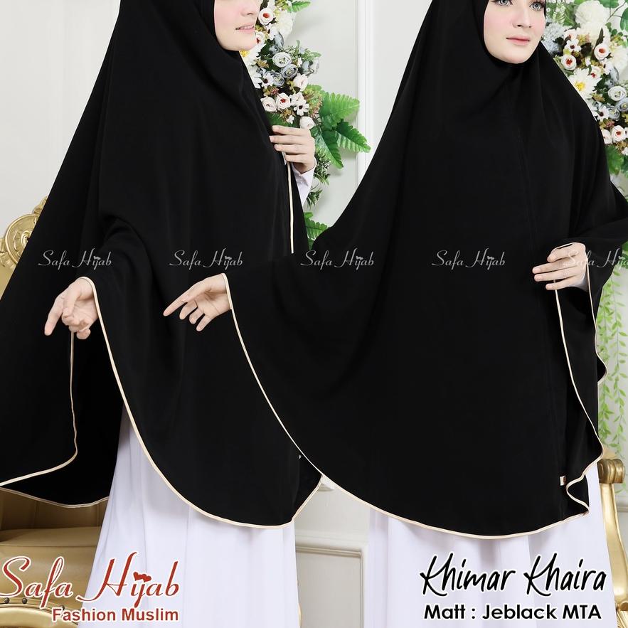 ✤Paling Murah✤ KHIMAR JUMBO Syar'i JETBLACK MTA Syar'i JUMBO ORYGINAL list pita warna/polos super ca