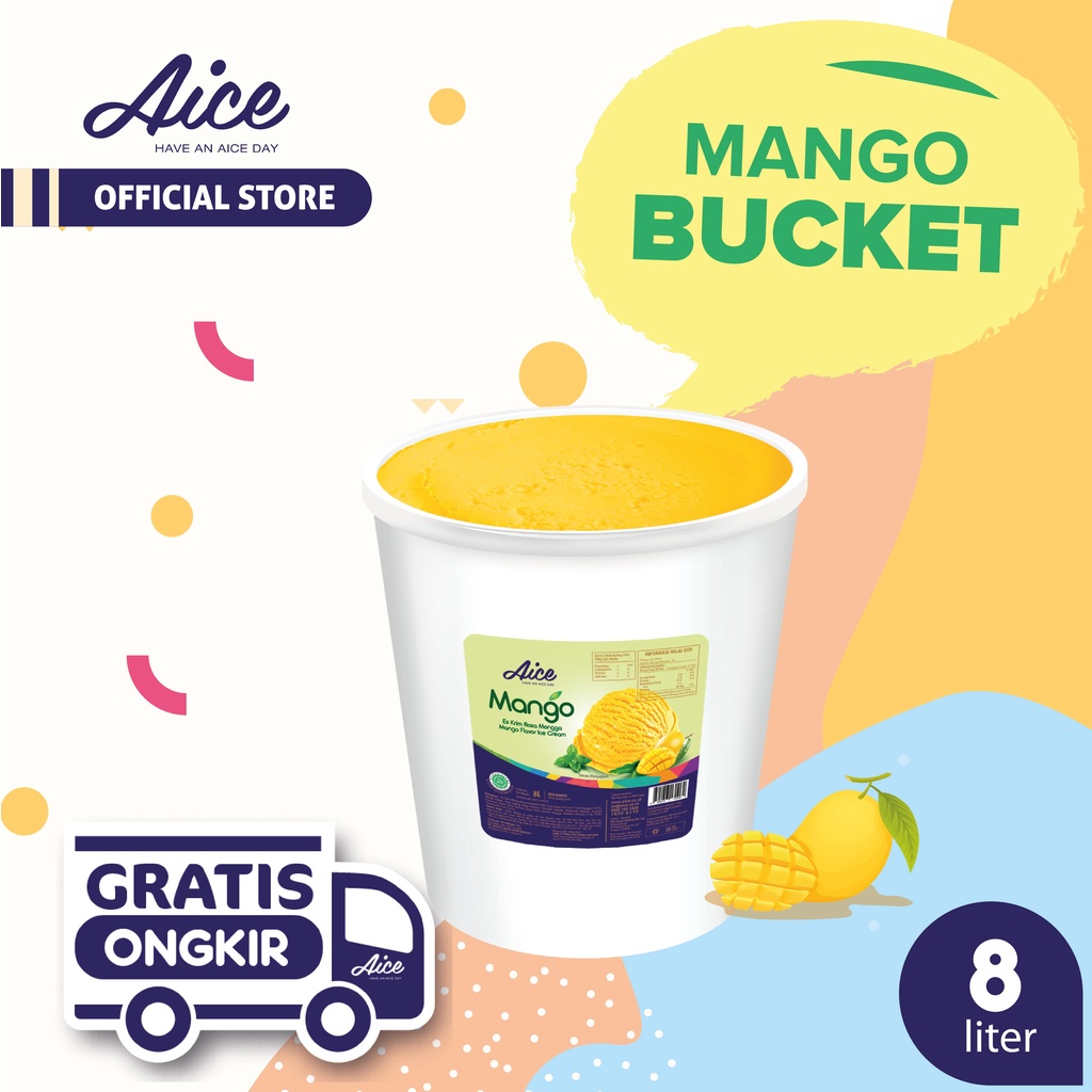 

AICE Manggo Bucket 8 Liter Ice Cream