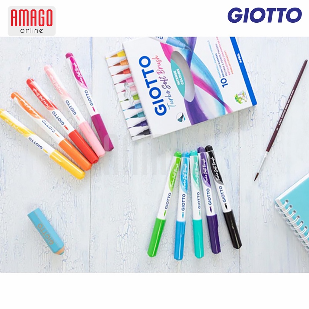 Spidol Giotto Turbo Soft Brush - Brush Tip Marker Pulpen Kuas 426800