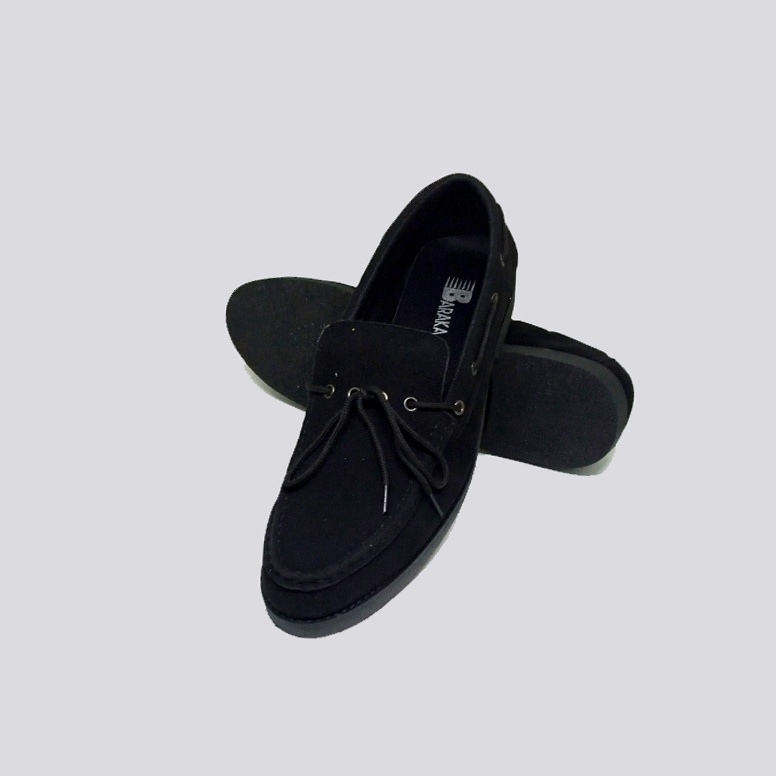 PETERSON X ZAGIB | Sepatu Pria Loafers Full Black Big Size Moccasin Casual Cowok Ukuran Besar 44-48