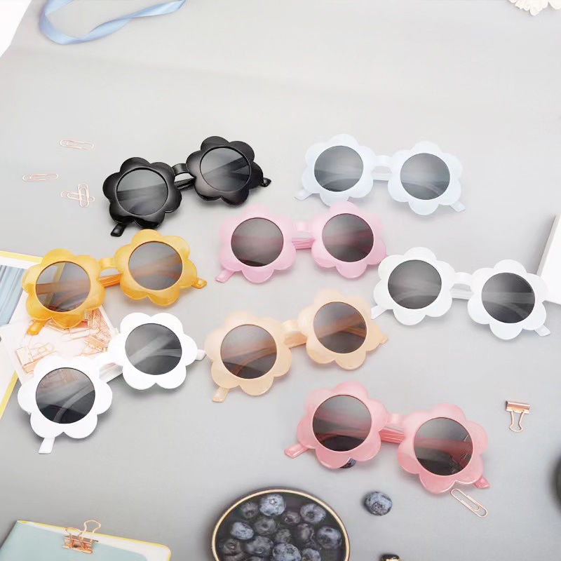 Kacamata Hitam Bunga Anak Perempuan Warna Doff New Trendy Fashion Murah Import