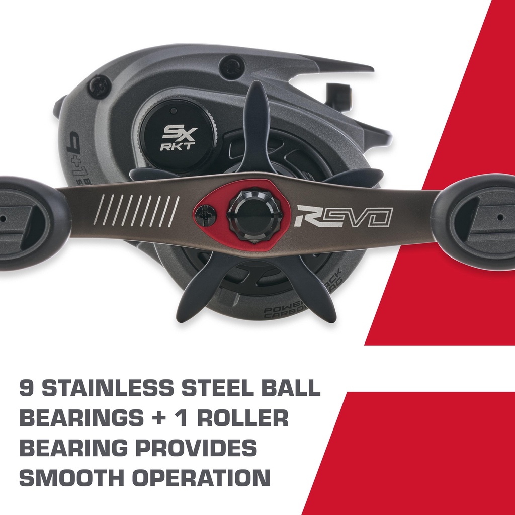 Abu Garcia REVO SX ROCKET Low Profile BC Reel REVO5 SX-RKT Baitcasting 9+1BB Carbon EXD Concept New