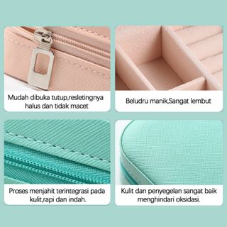 MKP Kotak Mini Perhiasan Travel Jewelry Anting Kalung Cincin Box Kotak Perhiasan Jewerly Organizer Perhiasan