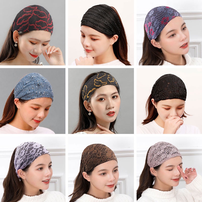 Ikat rambut bertepi lebar wanita Korea manis Mori wanita mencuci wajah menekan sorban rambut / Headband Cher Aestneeds Bandana Multicolor Bando Aesthetic Beraneka Warna Headband Pinteresto