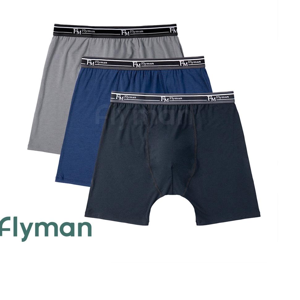 LANGSUNG ORDER Flyman Celana Dalam Boxer Pria Panjang 3 PCS FM 3225