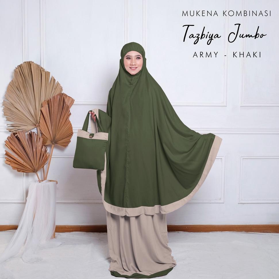 SPECIAL PRICE MUKENA TAZBIYA | Mukena Rayon Polos Kombinasi Jumbo