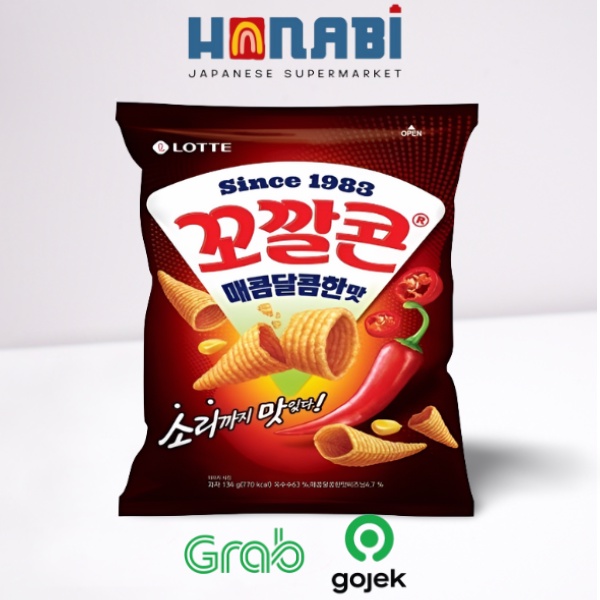 

Lotte Kkokkalkon Roasted Corn Sweet & Spicy Flavor 67g - Snack Jagung Made In Korea