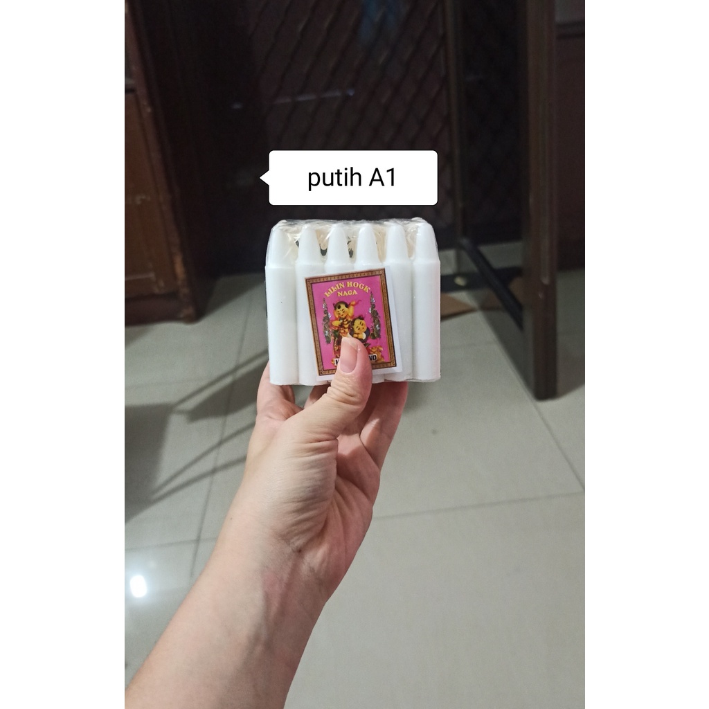 lilin merah / lilin putih isi 24 batang pcs ( cek deskripsi)