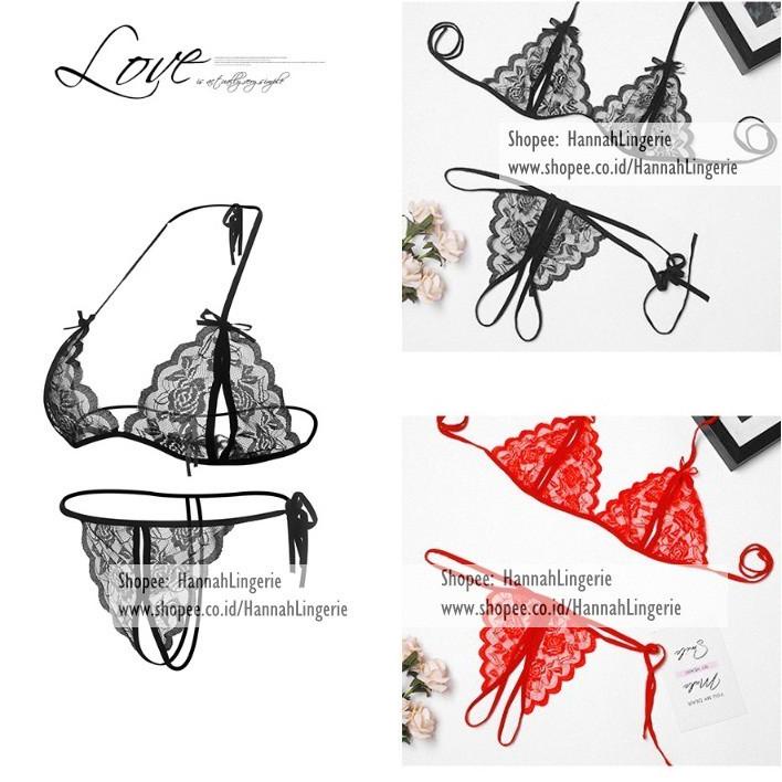 CHEKOUT Bra Set XL-XXXL, Bra Set Lingerie Jumbo Hannah Lingerie, Gstring Jumbo Bigsize Gstring XXL H