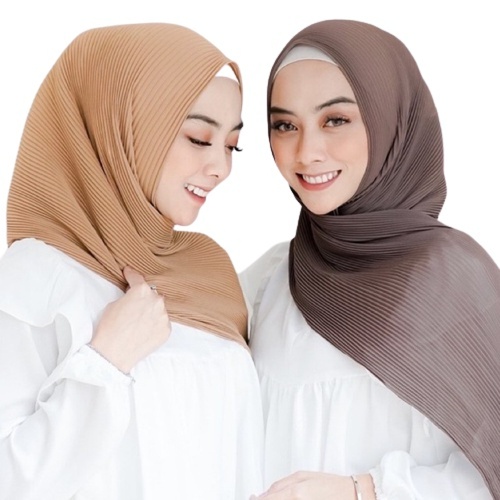 Jilbab Pashmina Plisket Polos Sr215