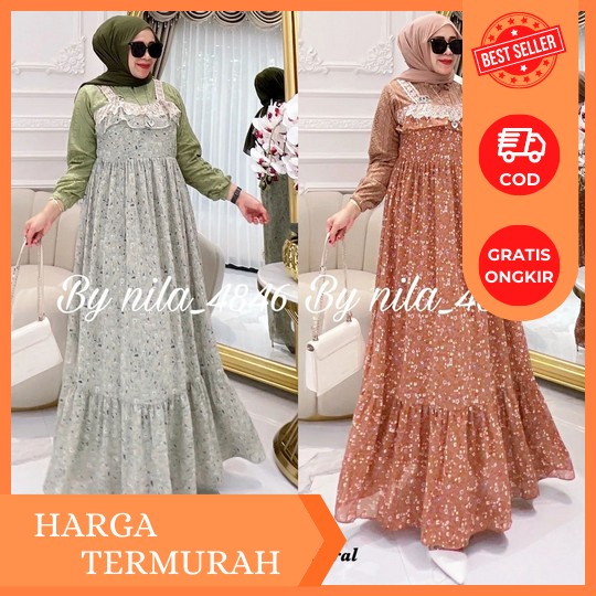 Fesya Dress By Zizara | Gamis Lebaran 2023 | | Gamis Brukat | Gamis Terbaru 2023 Lebaran Wanita Aman