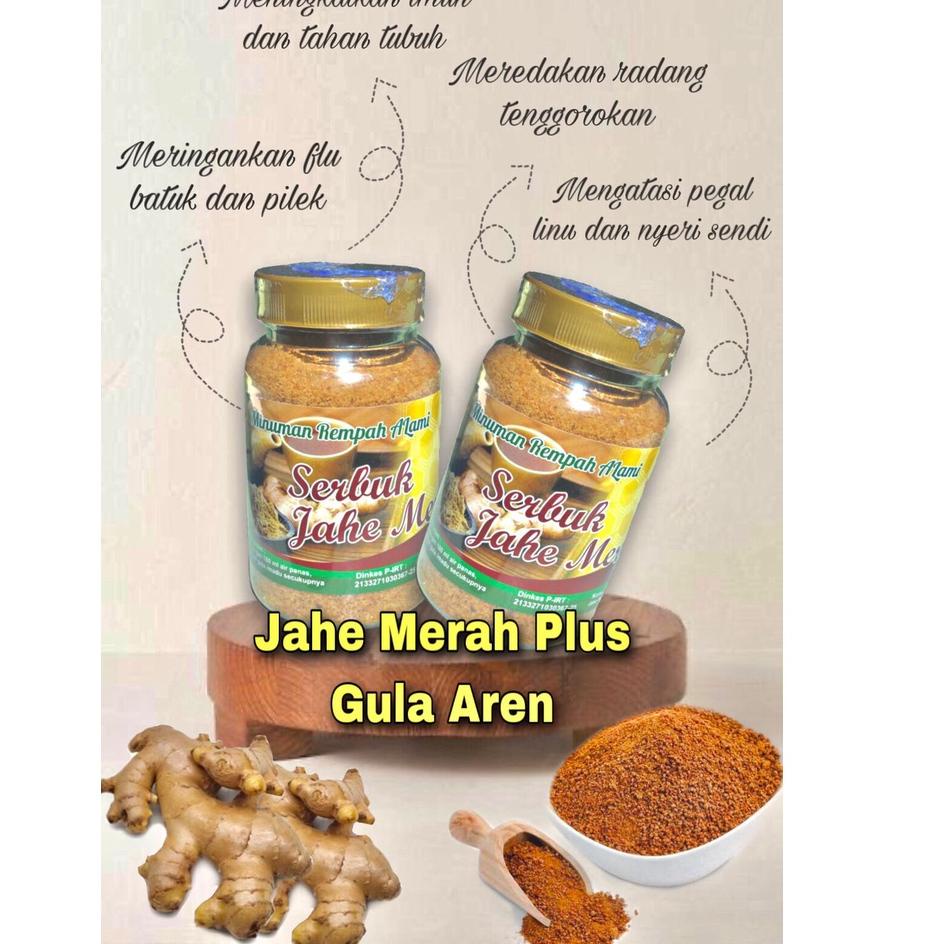 

HEMAT PROMO✅ Jahe Merah Plus Gula Aren TOPLES 250gr Siap Seduh JAYYID