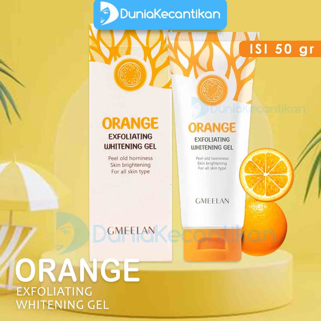 GMEELAN Orange Exfoliating Whitening Peeling Gel All in 1 Eksfoliasi Wajah Dan Badan Exfoliating Gel Mengangkat Sel Kulit Mati G meelan Face &amp; Body Scrub