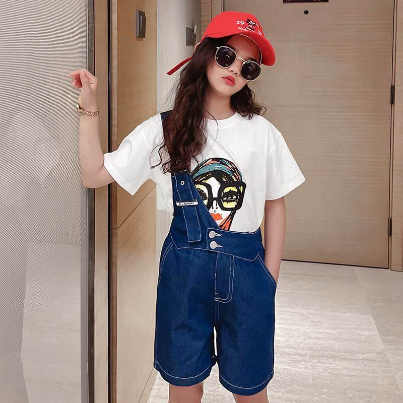 Setelan Overall JEANS Anak Perempuan Modern Girl