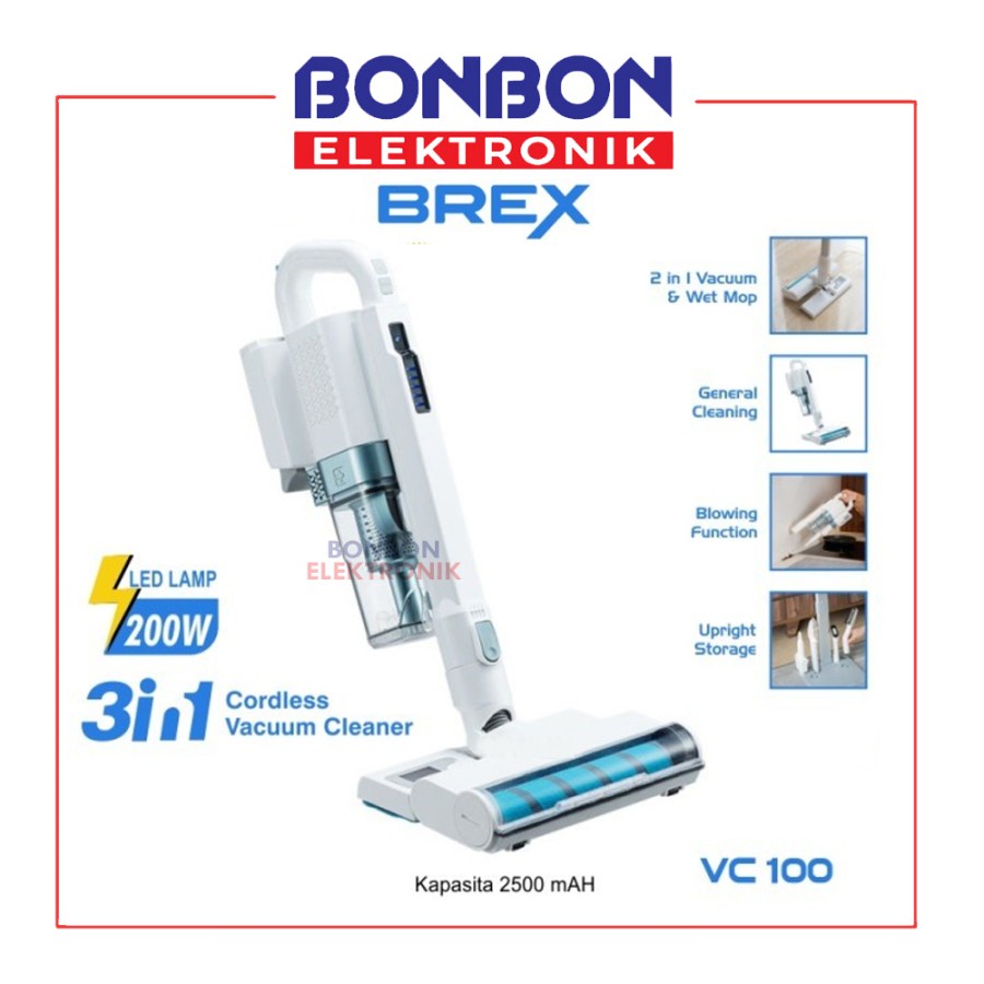 BREX Cordless Vacuum Cleaner 3in1 VC100 Tanpa Kabel