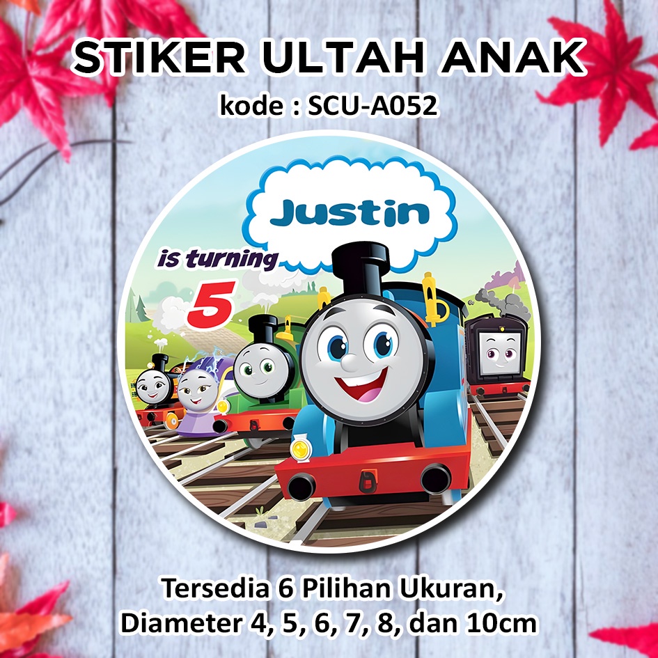 

STIKER ULTAH ANAK ULANG TAHUN ANAK THOMAS THE TRAIN STICKER LABEL BINGKISAN SOUVENIR KEMASAN KOTAK NASI BOX KUE MAKANAN TUMPENG MINI KIDS BIRTHDAY SEGEL HAMPERS