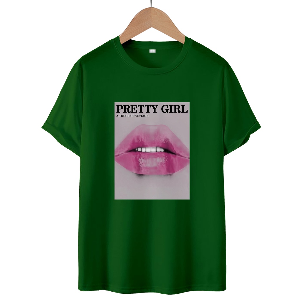 KAOS T-SHIRT PRETTY GIRL / KAOS DISTRO WANITA.