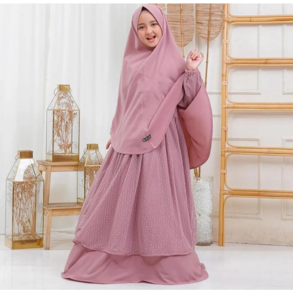 TERBARU RAYYA SETT SERIES GAMIS ANAK+JILBAB Ukuran XL-L ( L usia 4-6th, XL usia 7-10th, ) DRESS ANAK PEREMPUAN KEKINIAN 2023 GAUN ANAK FASHION KIDS MUSLIMAH OUTFIT UNTY BAJU ANAK PESANTREN MUSLIMAH