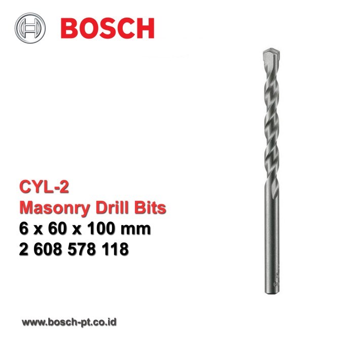 Bosch CYL-2 Masonry Mata Bor Beton 6 mm (118)