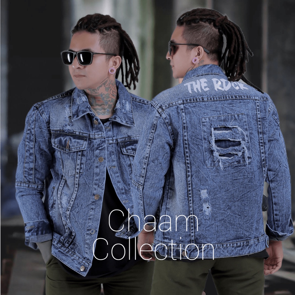 Jaket Jeans Bordiran / Jaket Jeans Denim Casual Pria / Jaket Denim Pria / Jaket Jeans New Fashion#04